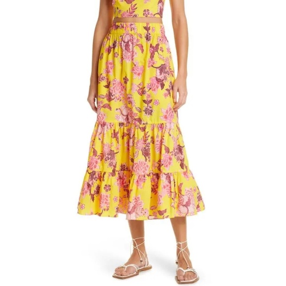 Cara Cara Chase Tiered Midi Skirt - Picture 1 of 9